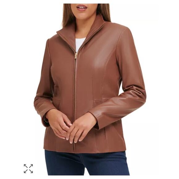 Cole Haan - NWT Fitted Leather Jacket - Picture 3 of 13